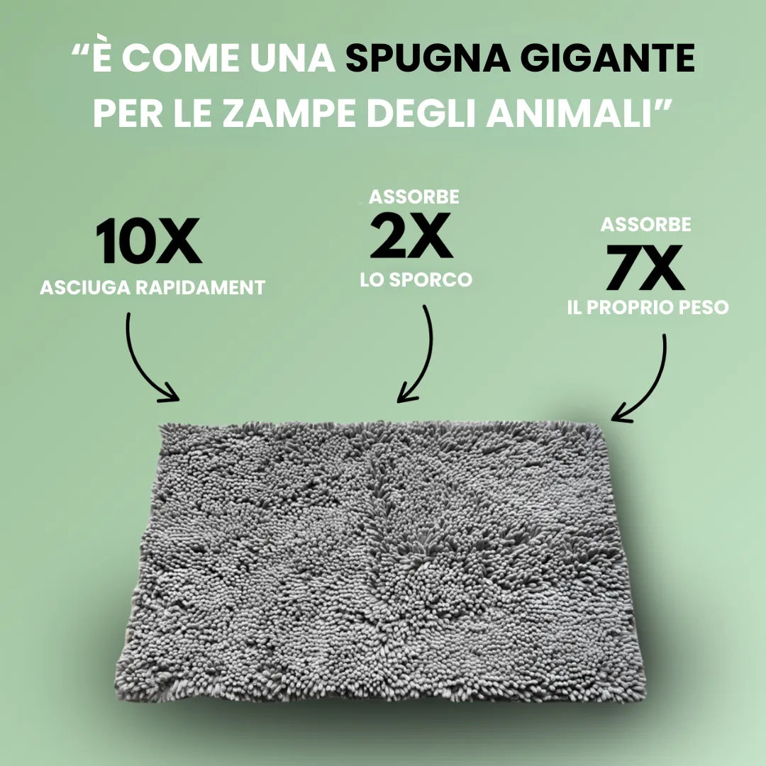 Tappeto ultra assorbente – zampe di animali