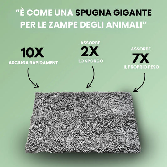 Tappeto ultra assorbente – zampe di animali
