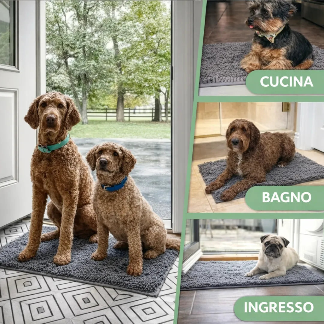 Tappeto ultra assorbente – zampe di animali